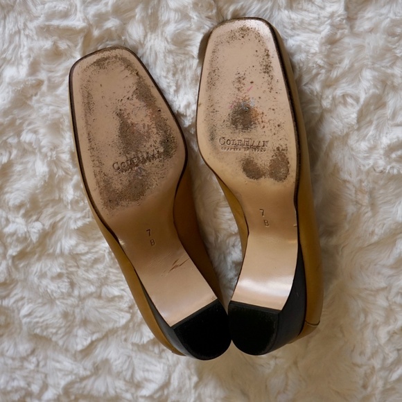 Vintage Cole Haan Country - Loafer slip on block style heel - 90s - Beige 7 - Picture 5 of 8